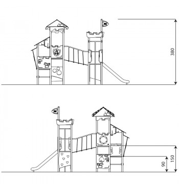Žaidimų kompleksas CASTILLO 3004-1 | 3