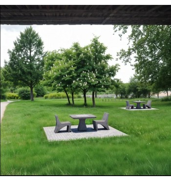 Betoninis šachmatų stalas City | 4