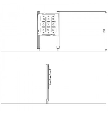 Žaidimo „Kryžiukai-nuliukai“ lenta SOLO WD1557 | 2