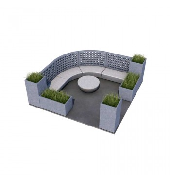 Poilsio zona su suoliukais...