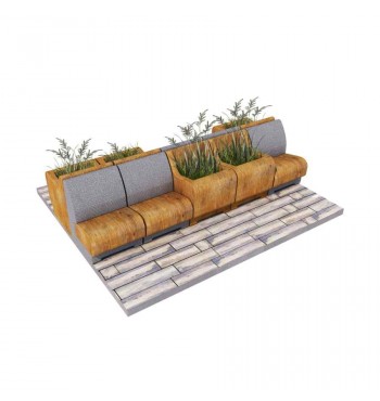 Poilsio zona su suoliukais...