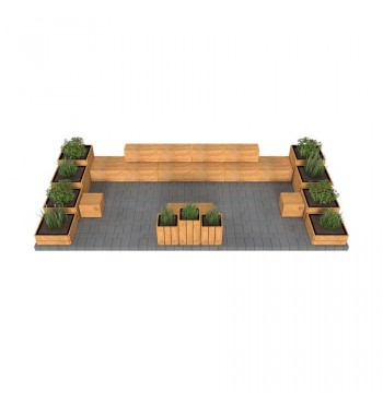 Poilsio zona su suoliukais...