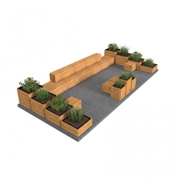 Poilsio zona su suoliukais ir gėlinėmis Bruschetta Forest 3 | 2