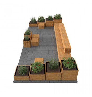 Poilsio zona su suoliukais ir gėlinėmis Bruschetta Forest 3 | 3