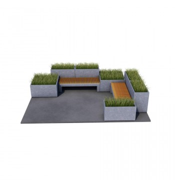 Poilsio zona su suoliukais...