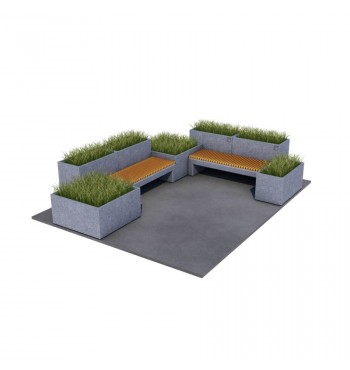 Poilsio zona su suoliukais ir gėlinėmis Solo 1 | 2